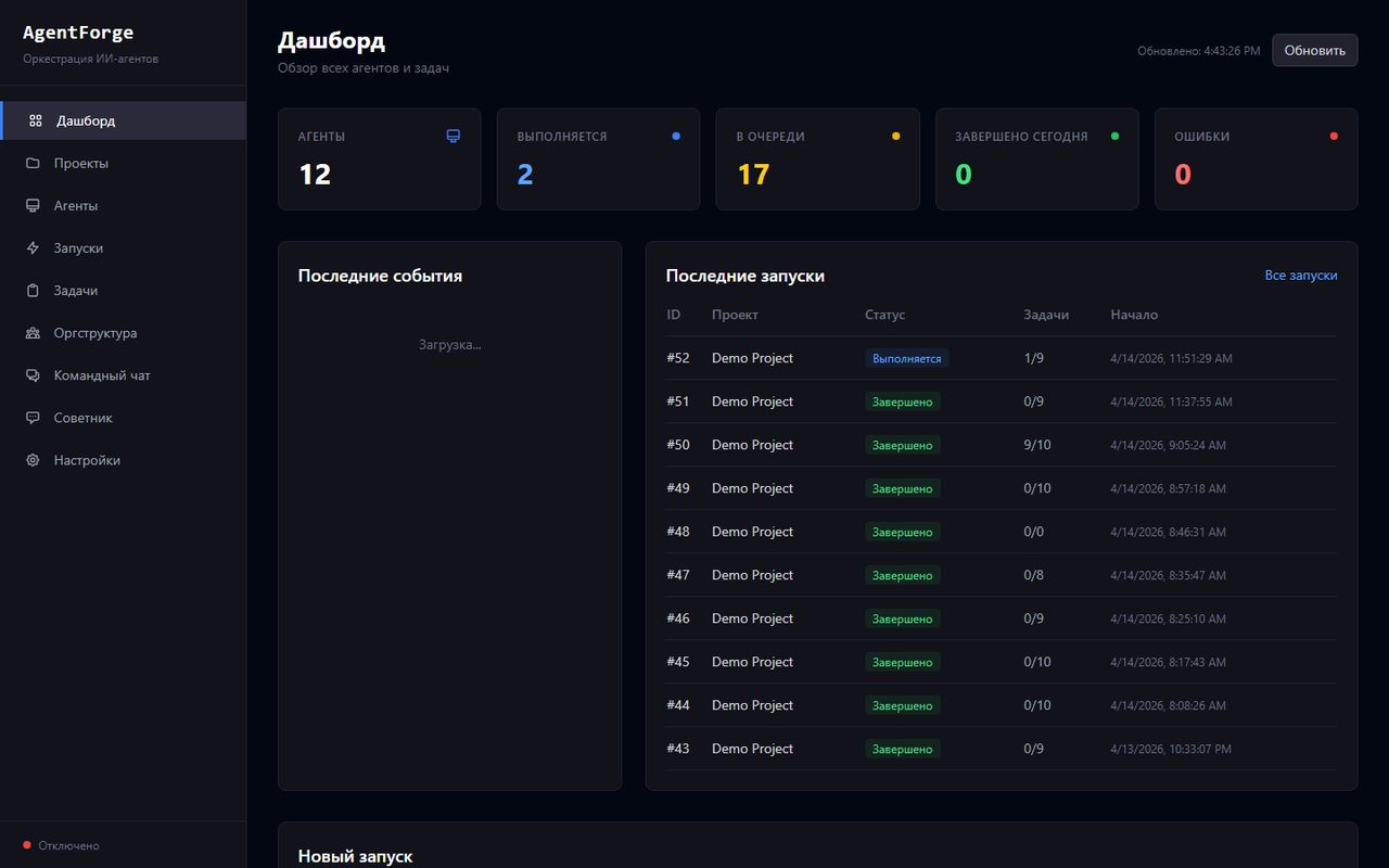 AgentForge Dashboard